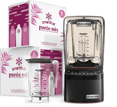 Blendtec blender with 2 cases of Smartfruit