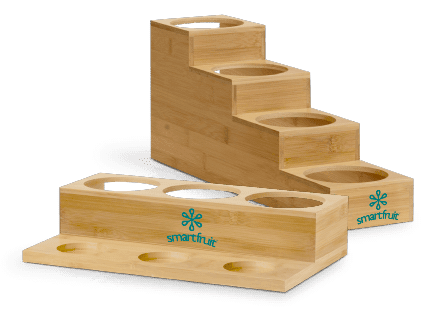 A 2-tier and 4-tier Smartfruit rack