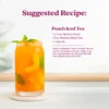 A bright pineapple piña colada served in a hurricane glass garnished with a pineapple wedge and cherry. Text shows a suggested recipe for a Piña Colada made with Smartfruit Aloha Pineapple, white rum, and ice, with instructions to blend and garnish.