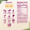 Product information graphic for Smartfruit Aloha Pineapple purée mix with prebiotic, showing icons for no added sugar, natural ingredients, gluten free, vegan, no preservatives, fat free, shelf stable, kosher, made in the USA, and non-GMO. Nutrition facts and ingredient list are displayed on the right.