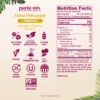 Product information graphic for Smartfruit Aloha Pineapple purée mix with prebiotic, showing icons for no added sugar, natural ingredients, gluten free, vegan, no preservatives, fat free, shelf stable, kosher, made in the USA, and non-GMO. Nutrition facts and ingredient list are displayed on the right.